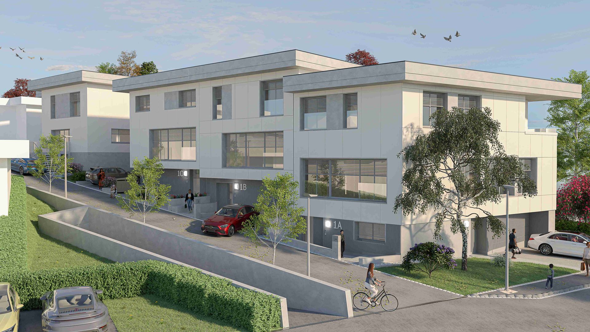 4 neue Häuser, davon 1 freistehend